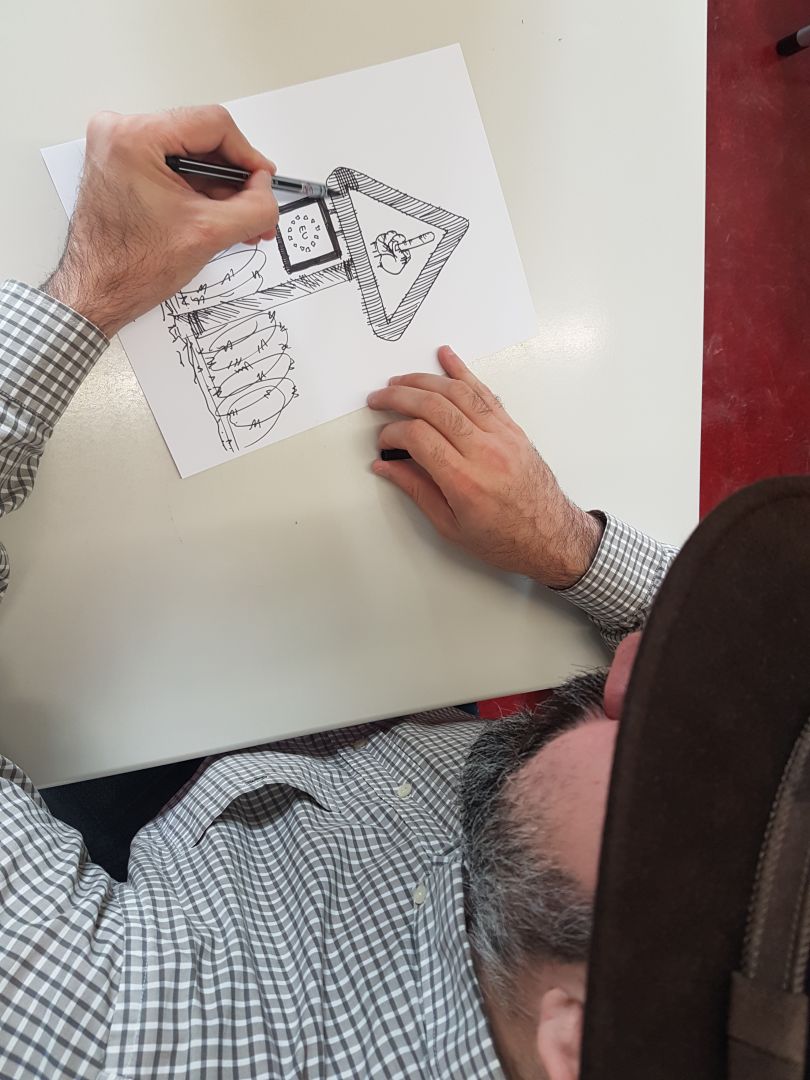 Wie man mit dem Zeichenstift auf Gewalt reagiert